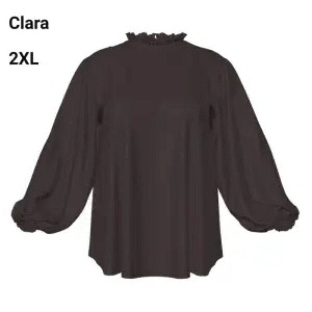 Plus Size 2X NEW Lularoe black Clara top shirt blouse dressy gothic